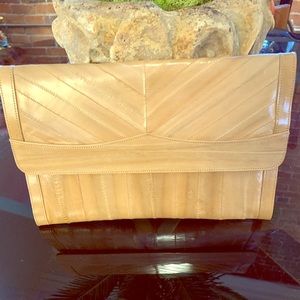 Blonde Eel Skin Clutch